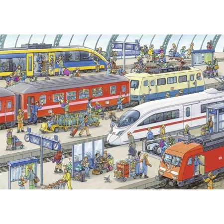 Puzzle statie de tren 2x24 piese